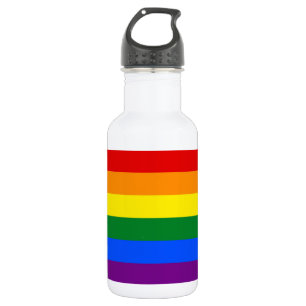 BOTELLA DE AGUA COLORES DE LA BANDERA DEL ARCOIRIS