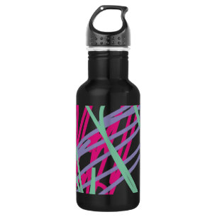 Botella De Agua Colores vintage de los años 80 salpican a chica de