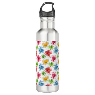 Botella De Agua Colorful Abstract Palm Burst
