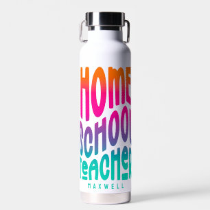 Botella De Agua Colorful Ombre Colorful Teacher Textos