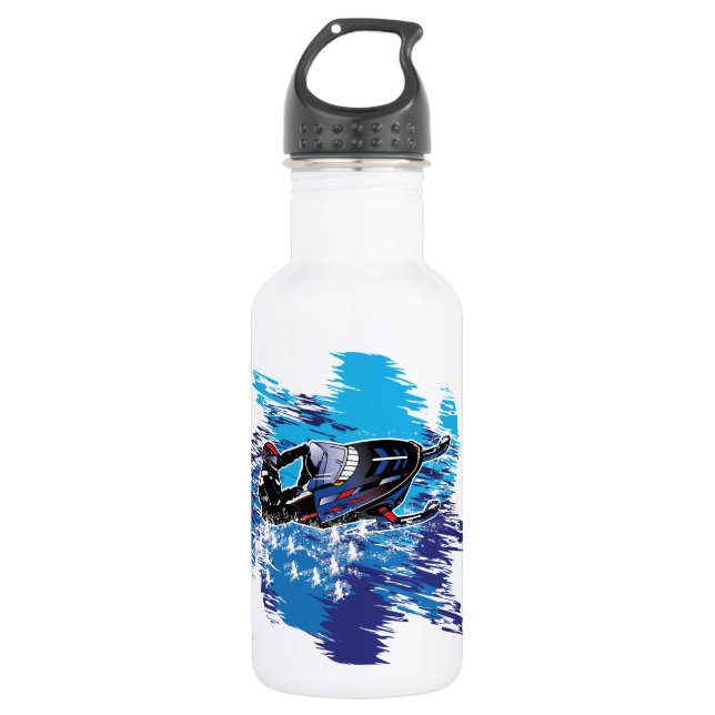 Botella De Agua Colorida nieve a gran deriva (Anverso)