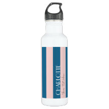 Coloridas franjas azules de la moderna Marina Náut