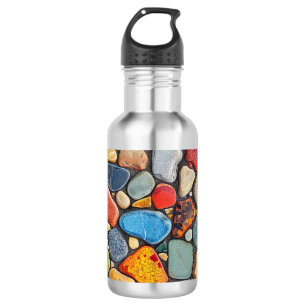 Botella De Agua Coloridas piedras