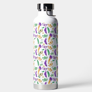 Botella De Agua Colorido Mardi Gras con estampado