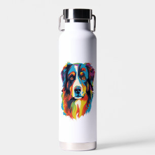 Botella De Agua Colorido perro pastor australiano