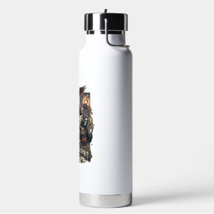 Botella De Agua Comandante de cráneo colonial patriótico Sk oscuro