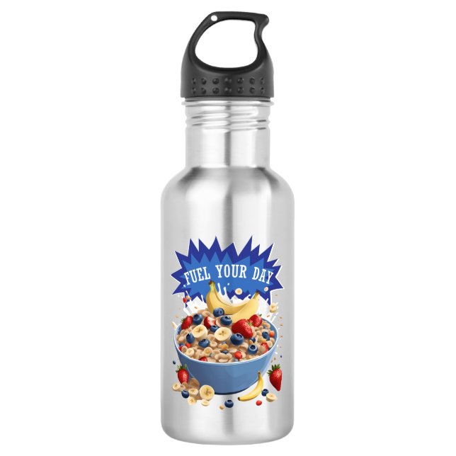 Botella De Agua Combustible el cereal del día (Anverso)