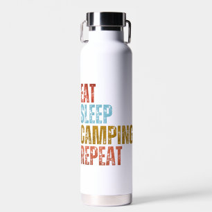 BOTELLA DE AGUA COMER DORMIR CAMPAMENTO REPETIR