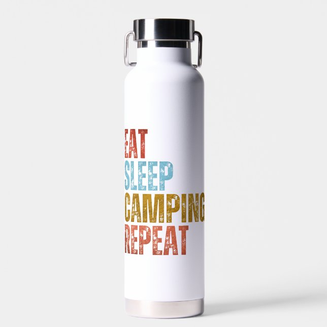 BOTELLA DE AGUA COMER DORMIR CAMPAMENTO REPETIR  (Delantero)