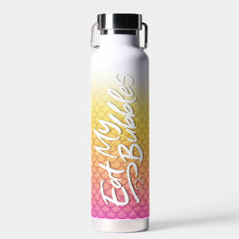 Botella De Agua "Comer mis burbujas" Escalas amarillas/rosas Vida 