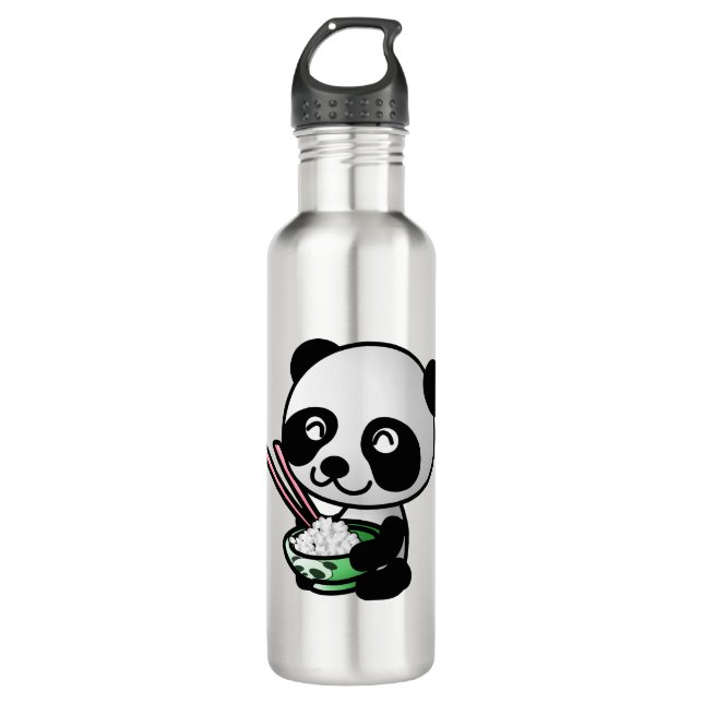 Botella De Agua Comer panda (Anverso)