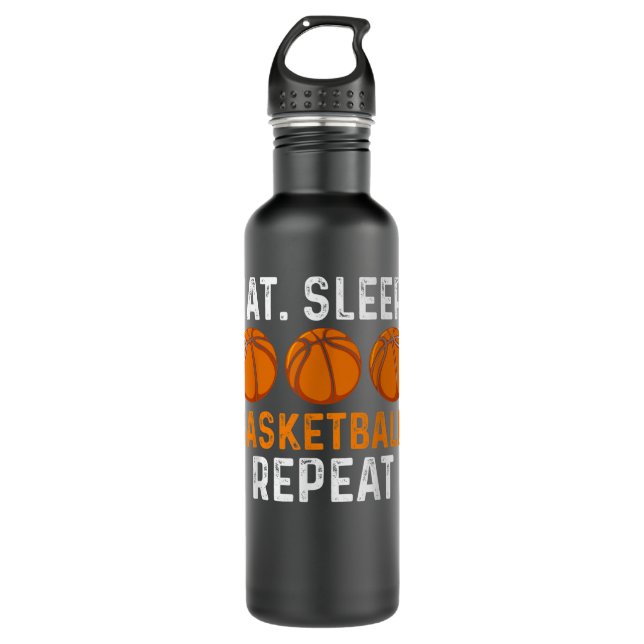 Botella De Agua Comer Sleep Basketball Repetir Comer Sleep Basketb (Anverso)