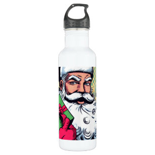 Botella De Agua Comic book Santa/Navidades
