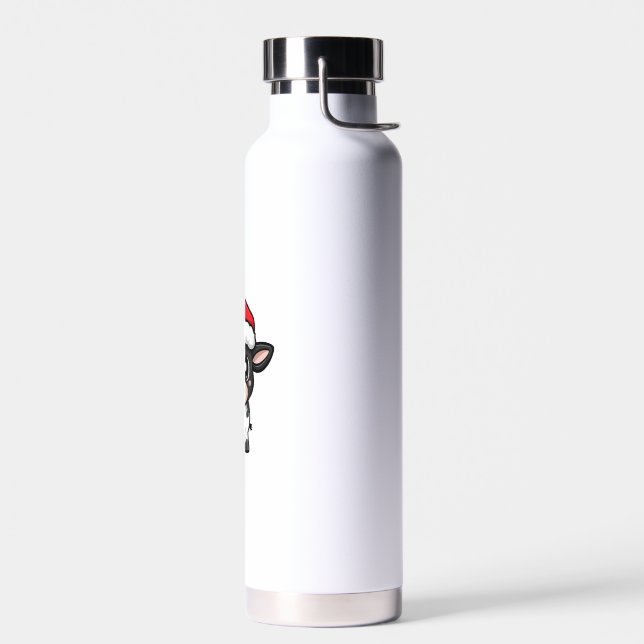 Botella De Agua Cómic de Cow Xmas para Navidades Cuitos (Izquierdo)