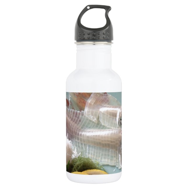 Botella De Agua Comida japonesa de sashimi de calamar para almuerz (Anverso)