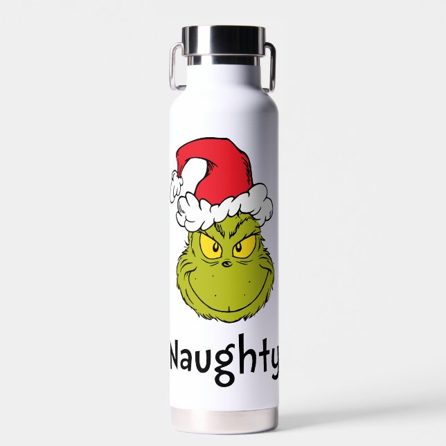 Botella De Agua Cómo Grinch Stole Navidades | Naughty Grinch (Delantero)