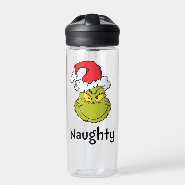 Botella De Agua Cómo Grinch Stole Navidades | Naughty Grinch (Delante)