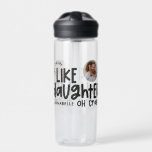 Botella De Agua Como padre, hija, foto graciosa<br><div class="desc">Como padre como hija graciosa foto de papá de tipografía en blanco y negro o hija a la par de Navidades,  cumpleaños,  regalo de Pascua idea de botella de agua.</div>