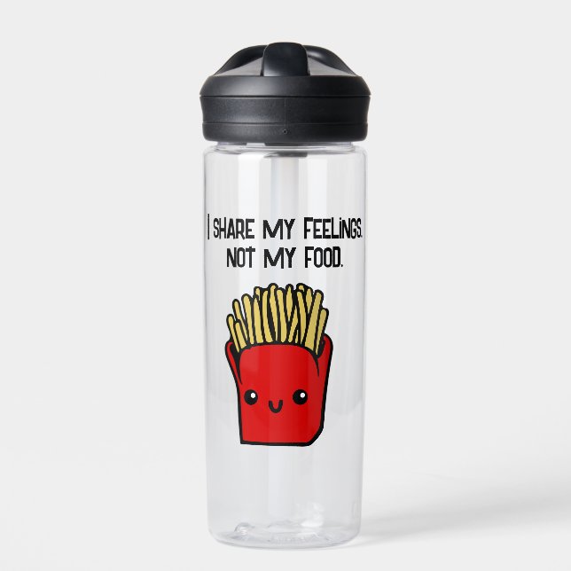 Botella De Agua Comparto Sentimientos No Comida Graciosa Kawaii Fr (Delante)