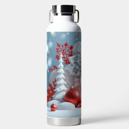 Botella De Agua Composición de Flor de Invierno