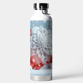 Botella De Agua Composición de Flor de Invierno