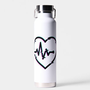 Botella De Agua Comprobación del corazón Frasco Insulado De Tor Va