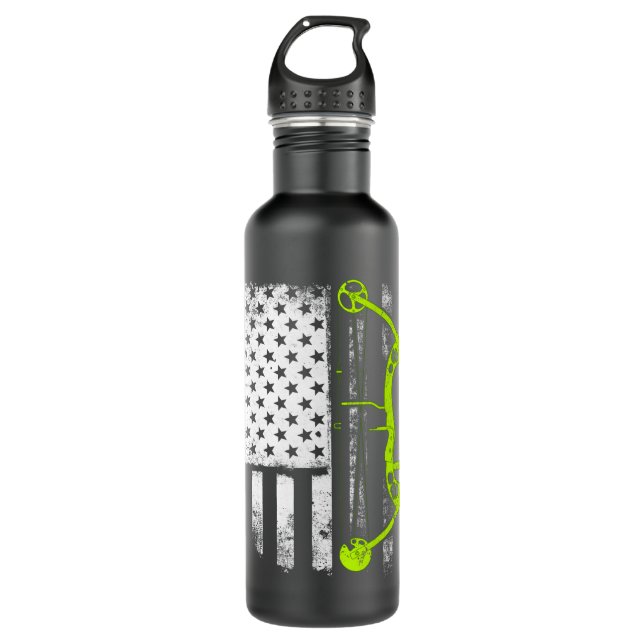 Botella De Agua Compuesto de tiro con arco de la bandera de EE.UU. (Anverso)