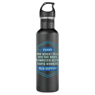Botella De Agua Computer Nerd Geek Techie - Helpdesk Hotline Tech 
