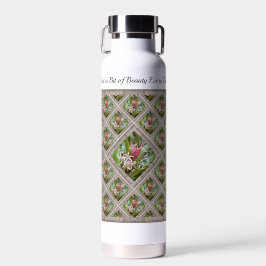 Botella de agua con aceitunas de araña