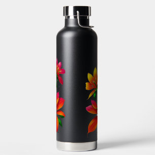 Botella de agua con aislamiento floral - Diseño vi