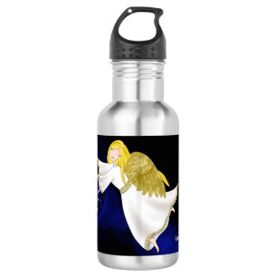 Botella de agua con Ángel y Decoración