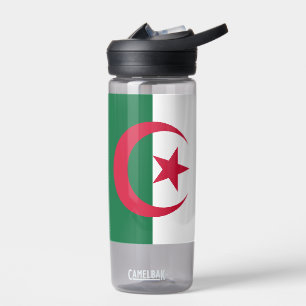 Botella de agua con bandera de Argelia