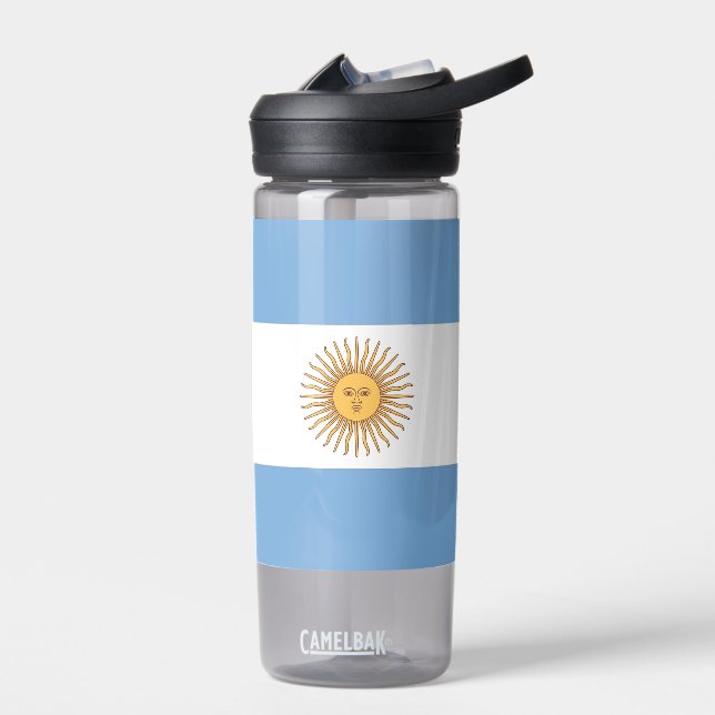 Botella de agua con bandera de Argentina (Izquierdo)