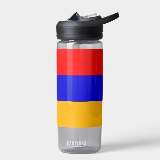 Botella de agua con bandera de Armenia (Izquierdo)