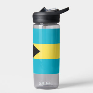 Botella de agua con bandera de Bahamas