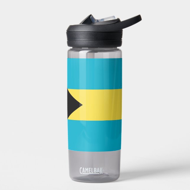 Botella de agua con bandera de Bahamas (Izquierdo)