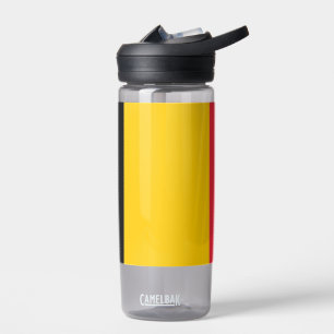 Botella de agua con bandera de Bélgica