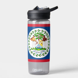 Botella de agua con bandera de Belice