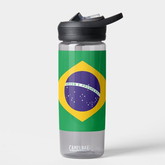 Botella de agua con bandera de Brasil (Izquierdo)