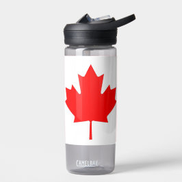 Botella de agua con bandera de Canadá