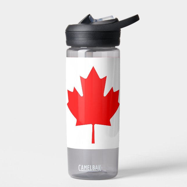 Botella de agua con bandera de Canadá (Izquierdo)