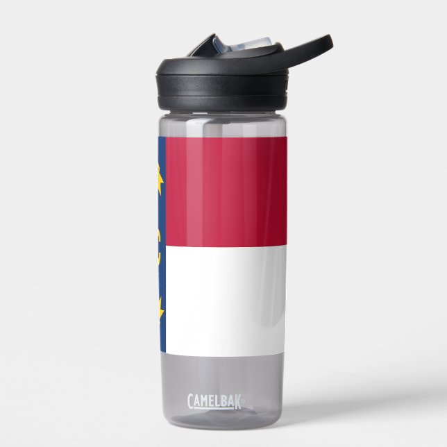 Botella de agua con bandera de Carolina del Norte, (Izquierdo)