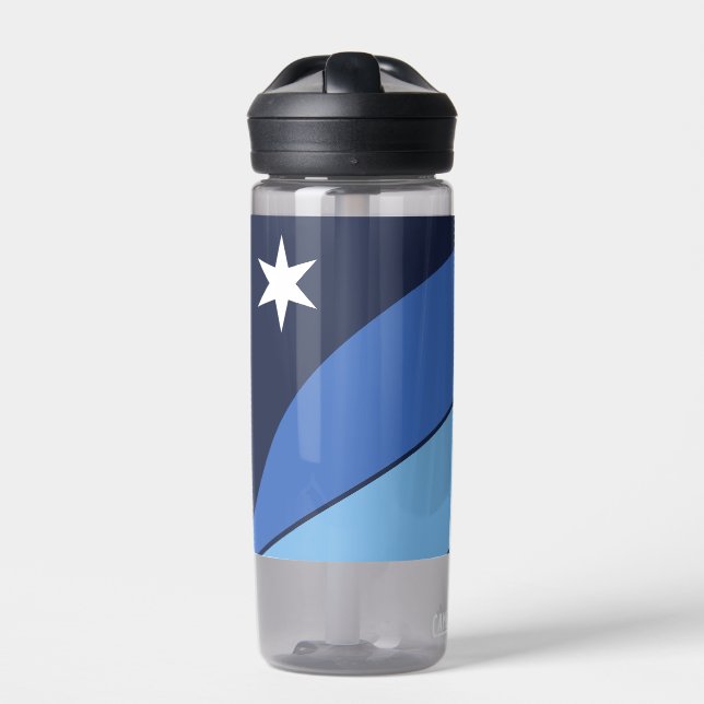 Botella de agua con bandera de Columbia, S.C. (Delante)