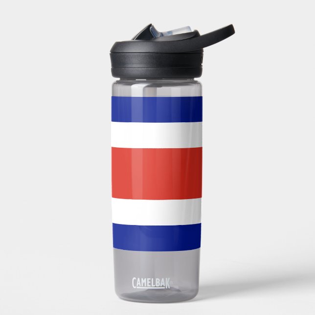 Botella de agua con bandera de Costa Rica (Izquierdo)