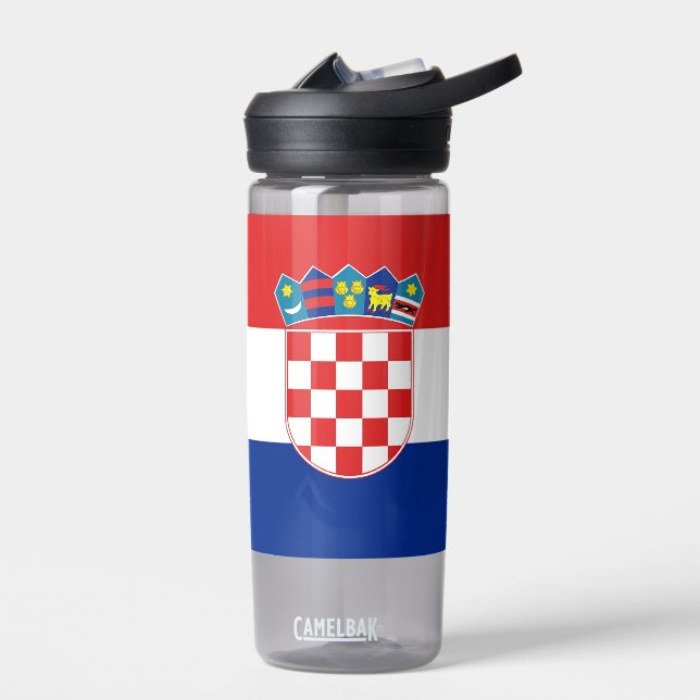 Botella de agua con bandera de Croacia (Izquierdo)