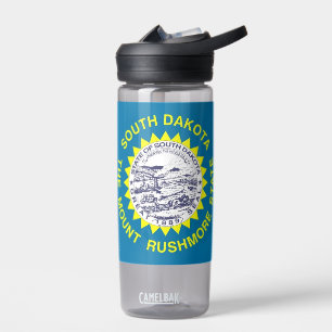 Botella de agua con bandera de Dakota del Sur, Est