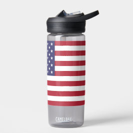 Botella de agua con bandera de EEUU