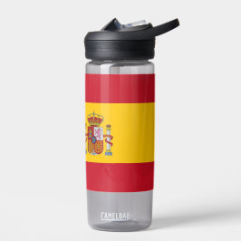 Botella de agua con bandera de España