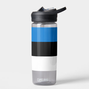 Botella de agua con bandera de Estonia