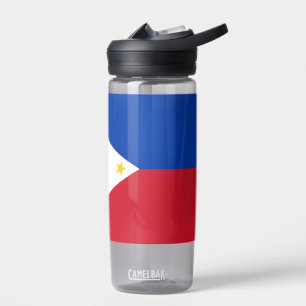 Botella de agua con bandera de Filipinas